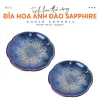 Đĩa Hoa Anh Đào Men Xanh Sapphire Hỏa Biến là dòng dĩa gốm Bát Tràng tinh xảo, sắc men huyền bí, lý tưởng làm quà tân gia hoặc lưu niệm.