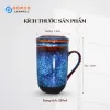 Enhance your tea ritual with the Blue Fire-Glazed Ceramic Tea Infuser Mug, a beautifully crafted Bat Trang ceramic piece that blends elegance and function - perfect as a ceramic souvenir, decoration, or a refined tea infuser pot for a more exquisite tea time experience.