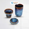 Enhance your tea ritual with the Blue Fire-Glazed Ceramic Tea Infuser Mug, a beautifully crafted Bat Trang ceramic piece that blends elegance and function - perfect as a ceramic souvenir, decoration, or a refined tea infuser pot for a more exquisite tea time experience.