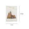 The Notre Dame Cathedral Postcard from the I Love Saigon Collection beautifully captures the city's landmarks in a handmade, layered paper design, making it a unique souvenir complete with an elegant envelope