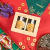 The Pure Coffee Blossom Honey Duo Gift Box blends sweetness & sophistication, featuring real honey from coffee orchards in a luxurious wooden gift box - a perfect health gift set for any occasion.