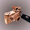 Mô hình camera Kiev 4A gỗ tỷ lệ thật không gian cổ điển khó quên, mô hình máy ảnh gỗ thủ công trang trí nhà cửa quà lưu niệm độc đáo