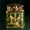 The "Cat & Box" Hand-Drawn Leather Lighter features an interesting and meaningful pattern, with options for personalized engraving and name customization, making it a perfect birthday gift for him