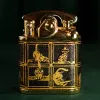 The "Cat & Box" Hand-Drawn Leather Lighter features an interesting and meaningful pattern, with options for personalized engraving and name customization, making it a perfect birthday gift for him