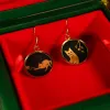 The "Cat & Box" Earrings with Hand-Drawn Leather feature distinctive strokes and artistic design, making them the perfect fashion accessory and a thoughtful birthday gift for her or a gift for your girlfriend.