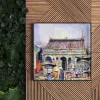 This 30x30cm Vietnamese lacquer painting beautifully captures the essence of Vietnam, making it a perfect artistic decorative piece and a meaningful Vietnamese-themed souvenir