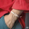 This Vintage Dusty Rose Handmade Bracelet is a subtle yet noticeable charm, making it a lovely handmade accessory and an adorable birthday gift or a unique present for your lover.