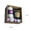 The Kraft Box Scented Candle & Wax Flower Gift Set offers a pleasant & emotional fragrance, making it the perfect romantic birthday gift and gift for her