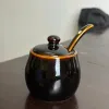 The Fire-Glazed Ceramic Spice Jar is a masterpiece of Bat Trang craftsmanship, exquisite down to every detail, making it a perfect addition to your kitchen accessories collection. Crafted from Vietnamese ceramics, this jar is not just a functional piece but also a unique souvenir that adds elegance to any space