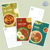Experience Vietnamese Cuisine Postcards, where flavorful strokes meet glittering details - a unique gift and meaningful Vietnamese souvenir for food lovers