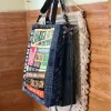 Túi tote Saigonese từ jeans tái chế – túi tote cỡ lớn mang dấu ấn thời gian sinh động, phụ kiện thời trang bền vững, quà sinh nhật sáng tạo, quà lưu niệm Sài Gòn độc đáo.