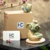 Tượng rắn hoa dây gốm sứ – tượng rắn sành đáng yêu mang nét uyển chuyển nghệ thuật, đồ gốm trang trí nhà cửa, quà tân gia và quà lưu niệm Việt Nam độc đáo