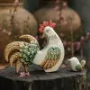 Tượng gốm gà ngũ sắc – tượng gà bằng gốm nghệ thuật mang vượng khí cho không gian sống, tượng sành trang trí nhà, quà tân gia và quà lưu niệm Việt Nam ý nghĩa.