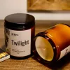 The "Twilight" Scented Candle with Sticker, made from premium natural wax, refreshes with its pure fragrance, making it an exquisite fragrance gift and a perfect birthday gift for someone special.