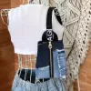 K1 crossbody bag from old jeans features unique backpack-style design, creating an upcycled jeans handbag in eco-fashion as unique handmade gift and birthday gift