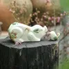 Tượng heo hoan hỉ gốm sứ mang vẻ vui tươi hớn hở đáng yêu, được chế tác từ nghệ thuật gốm truyền thống, vừa là món đồ trang trí nhà cửa tinh tế, vừa là quà lưu niệm đặc trưng của Việt Nam và món quà tặng phong thủy mang lại may mắn.