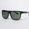 Black frame sunglasses crafted from recycled plastic make a green fashion statement while providing premium UV protection, combining sustainable accessory design with stylish functionality, perfect as a meaningful and eco-conscious birthday gift.