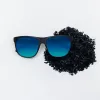 Black frame sunglasses crafted from recycled plastic make a green fashion statement while providing premium UV protection, combining sustainable accessory design with stylish functionality, perfect as a meaningful and eco-conscious birthday gift.