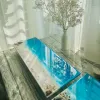 3D epoxy resin beach painting captures vibrant ocean beauty through lifelike dimensional effects, showcasing exquisite handcraftsmanship as distinctive home decor, impressive artistic gift and unique housewarming present.