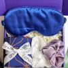 Feminine silk gift box featuring exclusive Vietnamese silk eye mask, hair tie and scarf set, creating gentle moments as perfect birthday gift for her