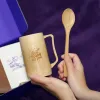 Personalized Memory gift box preserves sincerity through custom engraving, featuring bamboo cup and passport holder with exclusive card for meaningful birthday celebrations.