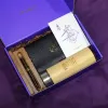 Personalized Imprint gift box preserves genuine emotions through custom engraving, featuring elegant bamboo tumbler with leather notebook and premium pen