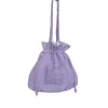 Personalized embroidered quilted bag enchanted by rare adorable beauty, featuring a cute drawstring pouch design as a unique accessory for personalized birthday gifts.