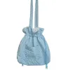 Personalized embroidered quilted bag enchanted by rare adorable beauty, featuring a cute drawstring pouch design as a unique accessory for personalized birthday gifts.