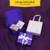 Set hộp và phụ kiện gói quà CHUS Exclusive nâng cấp món quà của bạn, hộp quà độc quyền màu tím sáng tạo kèm thiệp cùng ruy băng và sticker hoàn hảo