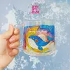 Ly thủy tinh vẽ tay hình cá voi vẽ chữ theo yêu cầu sắc màu mê hoặc, ly nghệ thuật cốc văn phòng quà tặng cá nhân hóa sinh nhật
