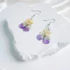 Khuyên tai resin ép hoa păng xê yêu thương qua từng cánh hoa, bông tai hoa khô thiên nhiên phụ kiện thủ công quà sinh nhật ấn tượng