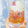 Ly thủy tinh vẽ tay Mưa Hoa thêm chữ theo yêu cầu, ly nghệ thuật lọ trang trí nhà cửa cốc văn phòng quà tặng cá nhân hóa sinh nhật độc đáo