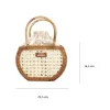 Túi xách mây đan tay Petal Woven nhẹ nhàng như cánh hoa rơi, túi xách tay thủ công công sở phụ kiện thời trang bền vững đồ lưu niệm Việt Nam