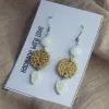 Handcrafted Moon & Leaf earrings from natural rattan deep connection with nature, earrings for girlfriends Vietnamese souvenirs as birthday gift for her
