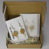 Handcrafted Moon & Leaf earrings from natural rattan deep connection with nature, earrings for girlfriends Vietnamese souvenirs as birthday gift for her