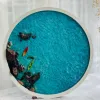 Tranh Mùa Hè epoxy resin mảnh ghép tươi mới cho không gian, tranh tròn đường kính 40cm sống động như thật quà tân gia lưu niệm độc đáo