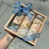 Set quà 3 hũ gừng thẻ, trà mãng cầu và rong sụn, đậm đà hương vị Việt, đóng gói hộp quà nơ vintage, quà tặng đặc sản Việt Nam cho người nước ngoài