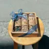 Set quà 3 hũ gừng thẻ, trà mãng cầu và rong sụn, đậm đà hương vị Việt, đóng gói hộp quà nơ vintage, quà tặng đặc sản Việt Nam cho người nước ngoài