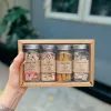Set quà 4 hũ thảo mộc gừng nghệ cùng trà mãng cầu đủ đầy hương vị yêu thương, hũ thủy tinh tiện lợi quà tặng đặc sản Việt Nam set quà sức khỏe