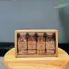 Set quà 4 hũ thảo mộc gừng nghệ cùng trà mãng cầu đủ đầy hương vị yêu thương, hũ thủy tinh tiện lợi quà tặng đặc sản Việt Nam set quà sức khỏe