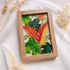 Tranh kính vườn thực vật rực rỡ sắc màu nhiệt đới, bắt sáng lung linh - tranh thủ công trang trí nhà cửa, quà tân gia cao cấp, quà sinh nhật sang trọng