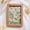Khung tranh hoa cúc thủy tinh từ resin nét đẹp tinh khiết mỗi ngày, tranh resin nghệ thuật trang trí nhà cửa quà tân gia tinh tế sinh nhật