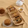 Hộp quà Trung Thu Nguyệt Viên Phúc tròn đầy khoảnh khắc đoàn viên, hộp quà mây nhung với bánh Trung Thu và trà quà tặng doanh nghiệp thiết kế riêng
