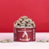 Coconut flavored almonds sweet creamy harmonious temptation, crispy melting almond snack safe ingredients healthy snack light food as gift for friends