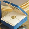 Blue Moonlit Feast Mid-Autumn gift box deep settled full moon night memories, 4 premium moon cake set custom design Mid-Autumn gift as corporate gift