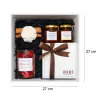 Sweet Time gift box featuring a scented candle, honey, and chocolate, delivering layers of sweet, refined flavors; a perfect Vietnamese specialty and premium corporate gift.