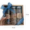 Set quà 3 hũ gừng thẻ, trà mãng cầu và rong sụn, đậm đà hương vị Việt, đóng gói hộp quà nơ vintage, quà tặng đặc sản Việt Nam cho người nước ngoài