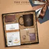 Legend Awakening gift box with coffee ground cup, card holder, coffee and tea – a premium corporate gift.