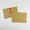 Set 10 bao thư giấy kraft A5 có nút cột, phong bì hoài cổ sang trọng, quà tặng thủ công tiện dụng.
