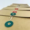 Set 10 bao thư giấy kraft A5 có nút cột, phong bì hoài cổ sang trọng, quà tặng thủ công tiện dụng.